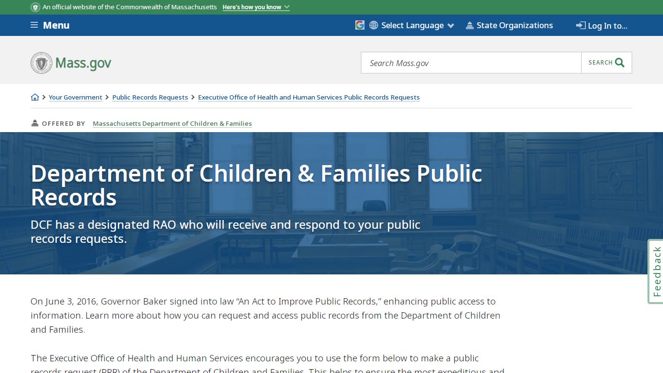 Department of Children & Families Public Records | Mass.gov